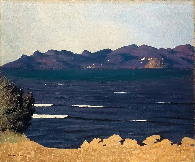L'Estérel et la baie de Cannes - Félix Vallotton image 1 tableau peint à l’huile sur toile