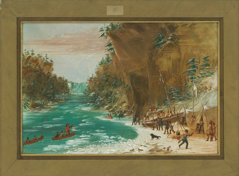 ナイアガラの滝の下でキャンプをしている配送。 1679年1月20日 - ジョージ・キャトリン

Source:
L'expédition campe sous les chutes du Niagara. 20 janvier 1679 - George Catlin