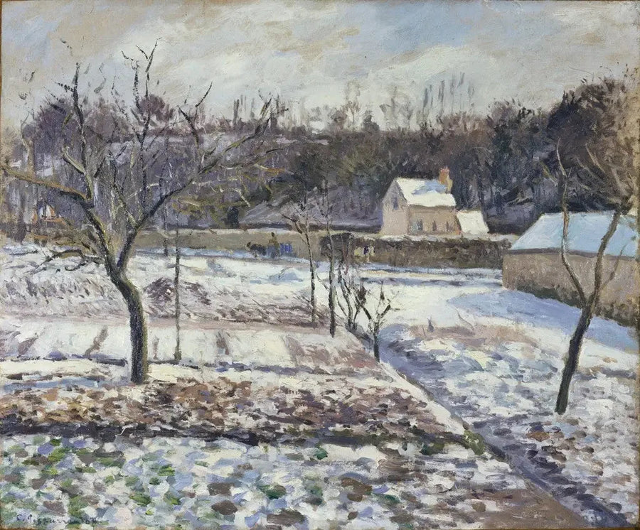 エルミタージュ、ポントワーズ、雪の効果 - カミーユ・ピサロ