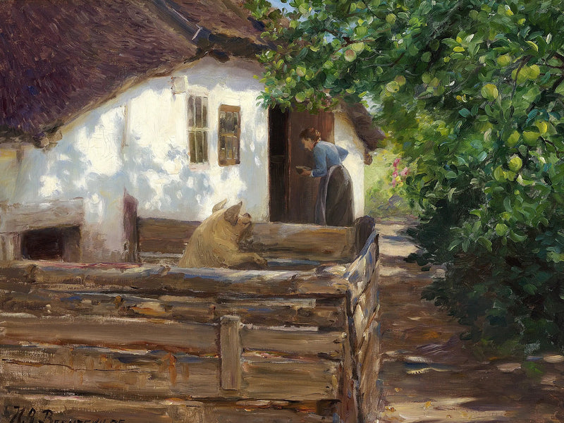 豚の食事の時間。 - H. A. ブレンデキルデ

Source:
L'heure du repas du cochon. - H. A. Brendekilde