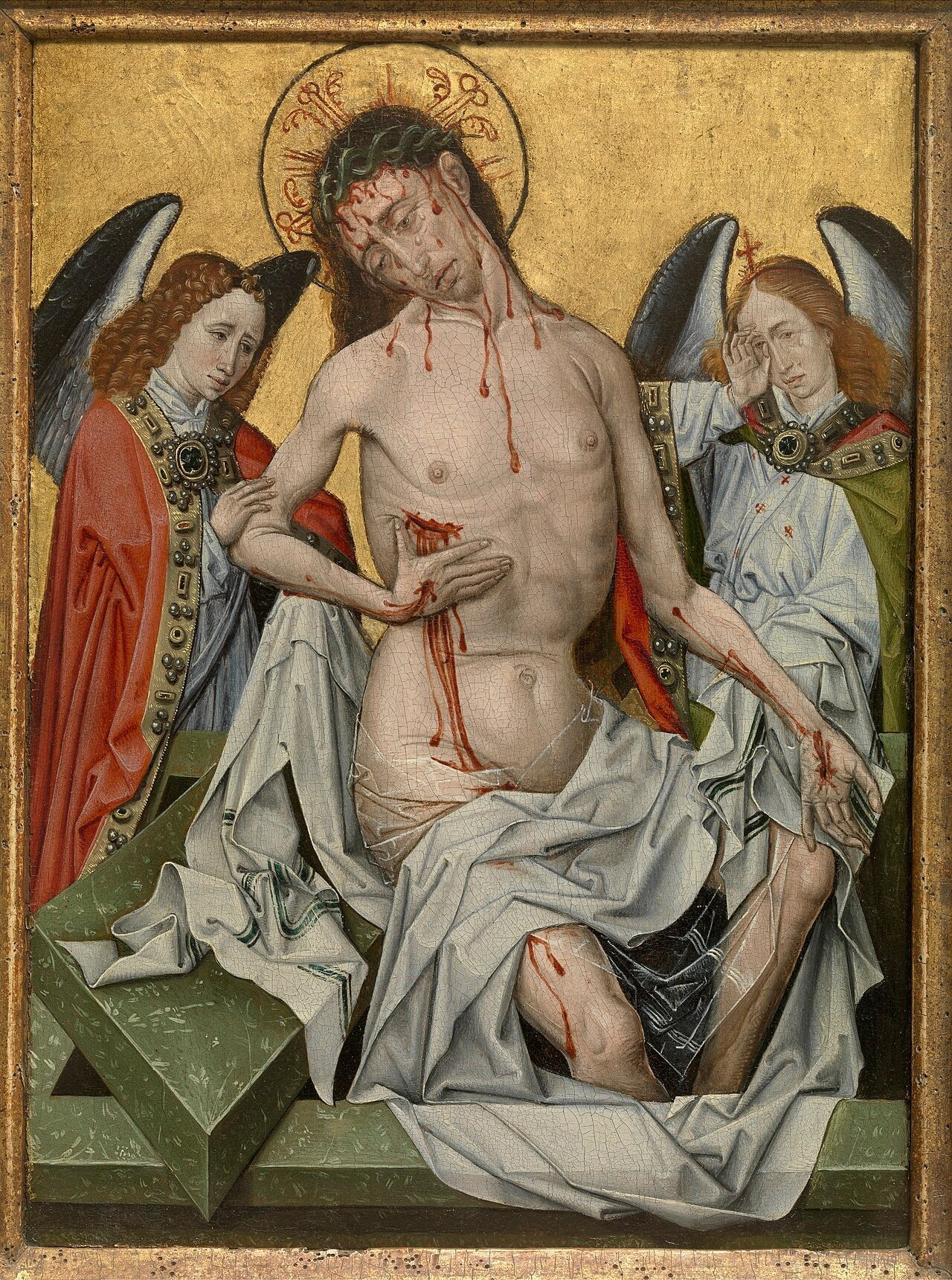 L'Homme de douleurs - Master of Flémalle image 1 reproduction artisanale de tableau