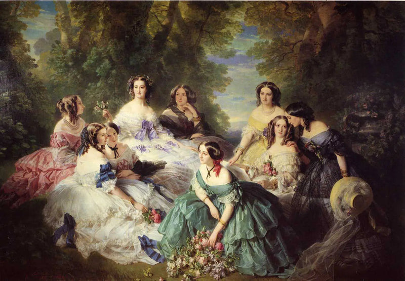 エウジェニー皇后と女官たち - フランツ・ザヴェル・ウィンターハルター

Source:
L'impératrice Eugénie entourée de ses dames d'honneur - Franz Xaver Winterhalter