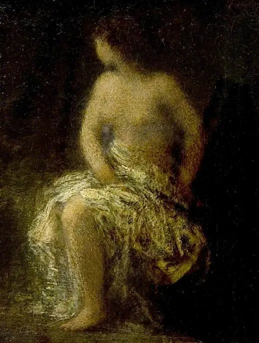 バスタブに座る女性 - アンリ・ファンタン＝ラトゥール

Source:
La Baigneuse - Henri Fantin-Latour