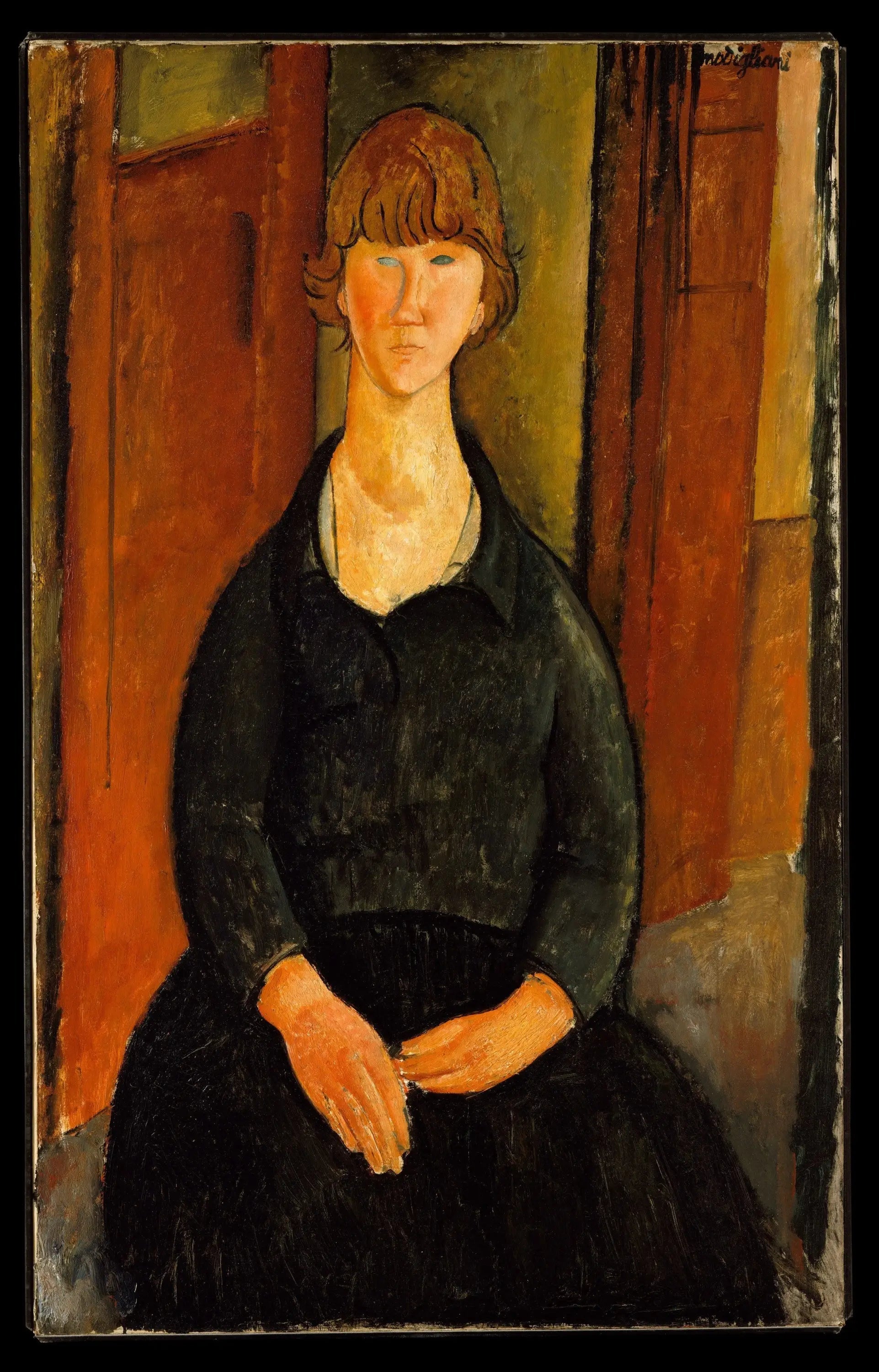 La Bouquetière - Amedeo Modigliani image 1 reproduction de peinture à l’huile