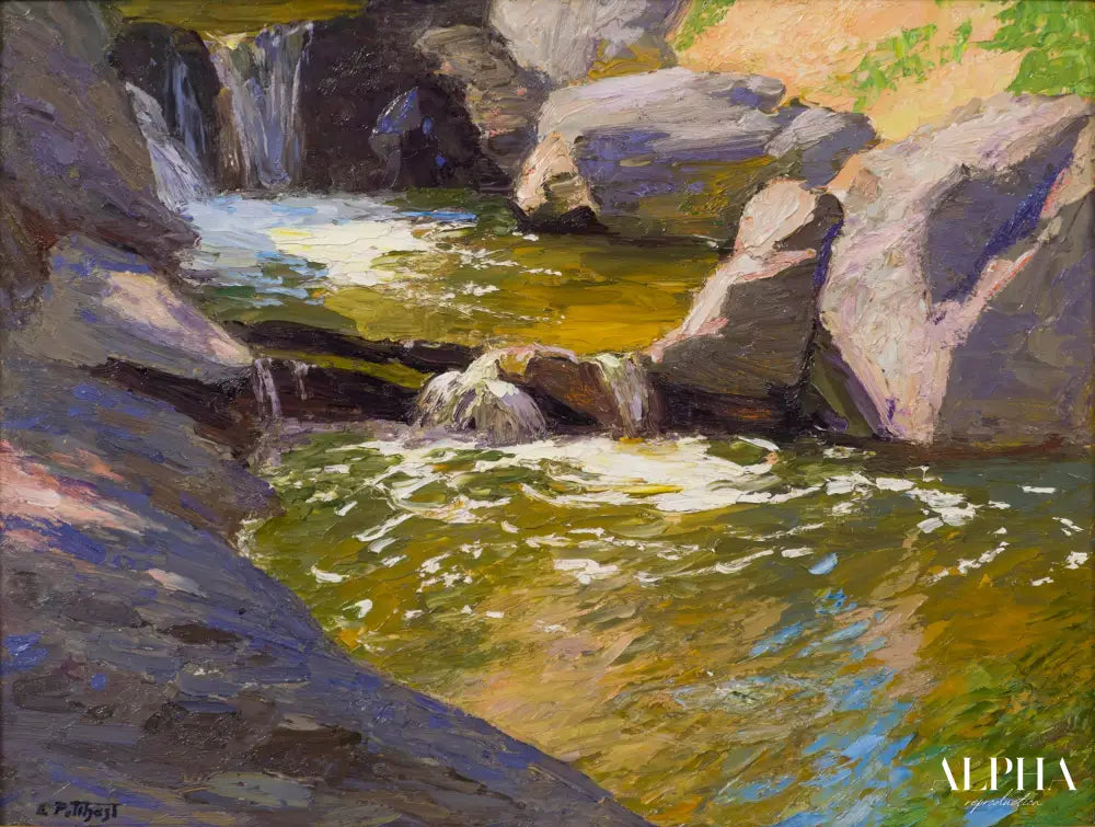 The Waterfall - Edward Henry Potthast - Reproductions de tableaux et peintures haut de gamme