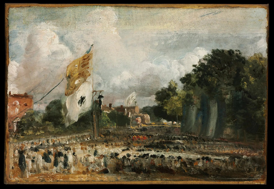 ジョン・コンスタブルによる1814年の平和を祝うイースト・バーグルトの式典 - フランスと連合国間のパリでの締結