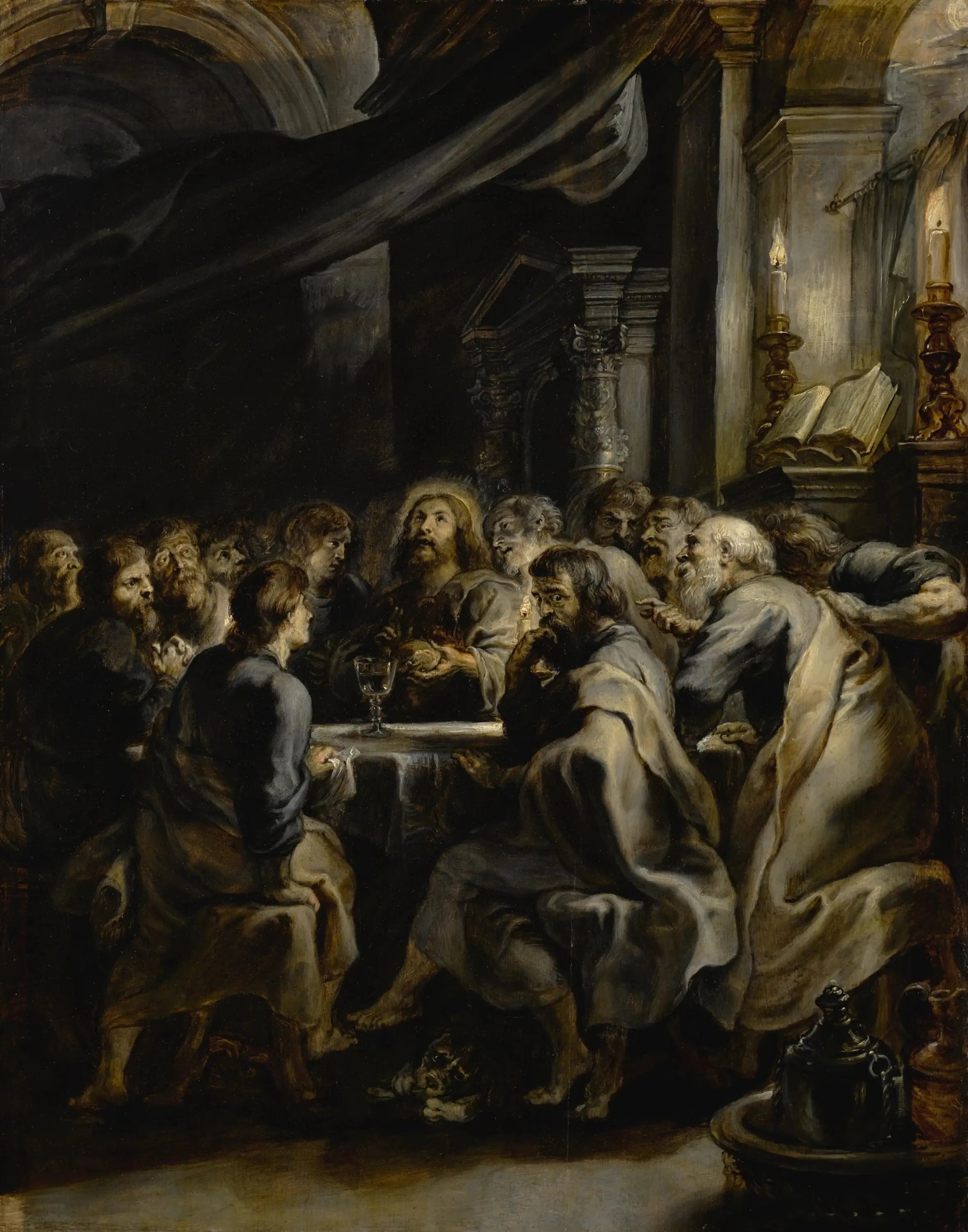 La Cène, vers 1631-1632 - Peter Paul Rubens image 1 copie peinte à la main à l’huile