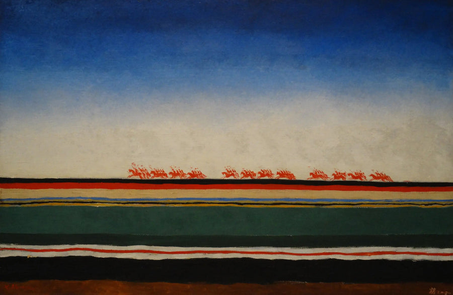 赤騎兵隊の突撃 - カジミール・マレーヴィチ

Source:
La Charge de la cavalerie rouge - Kazimir Malevich