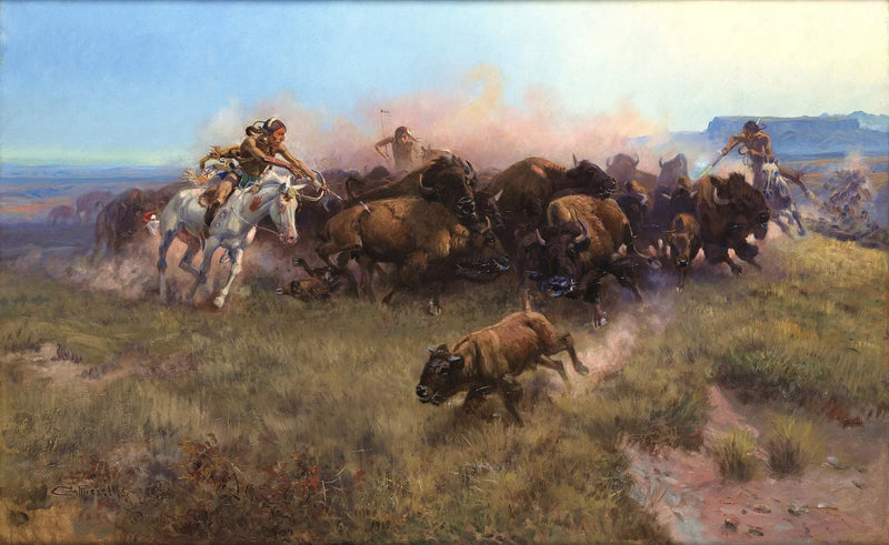 バイソン狩り [No. 39] - シャルル・マリオン・ラッセル

Source:
La chasse au bison [n° 39] - Charles Marion Russell