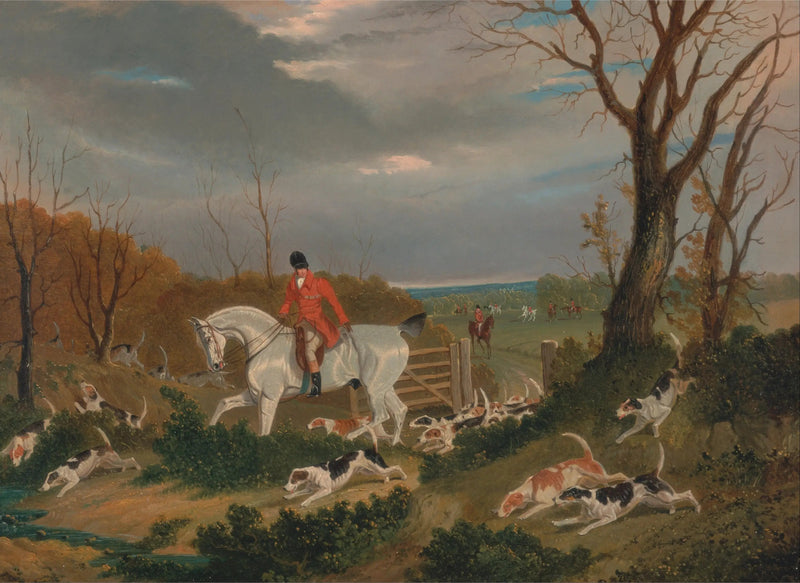 サフォーク狩猟：ヘリングスウェル近くのカバーへ - ジョン・フレデリック・ヘリング Sr.  

Source:
La chasse au Suffolk : Vers la couverture près de Herringswell - John Frederick Herring, Sr.