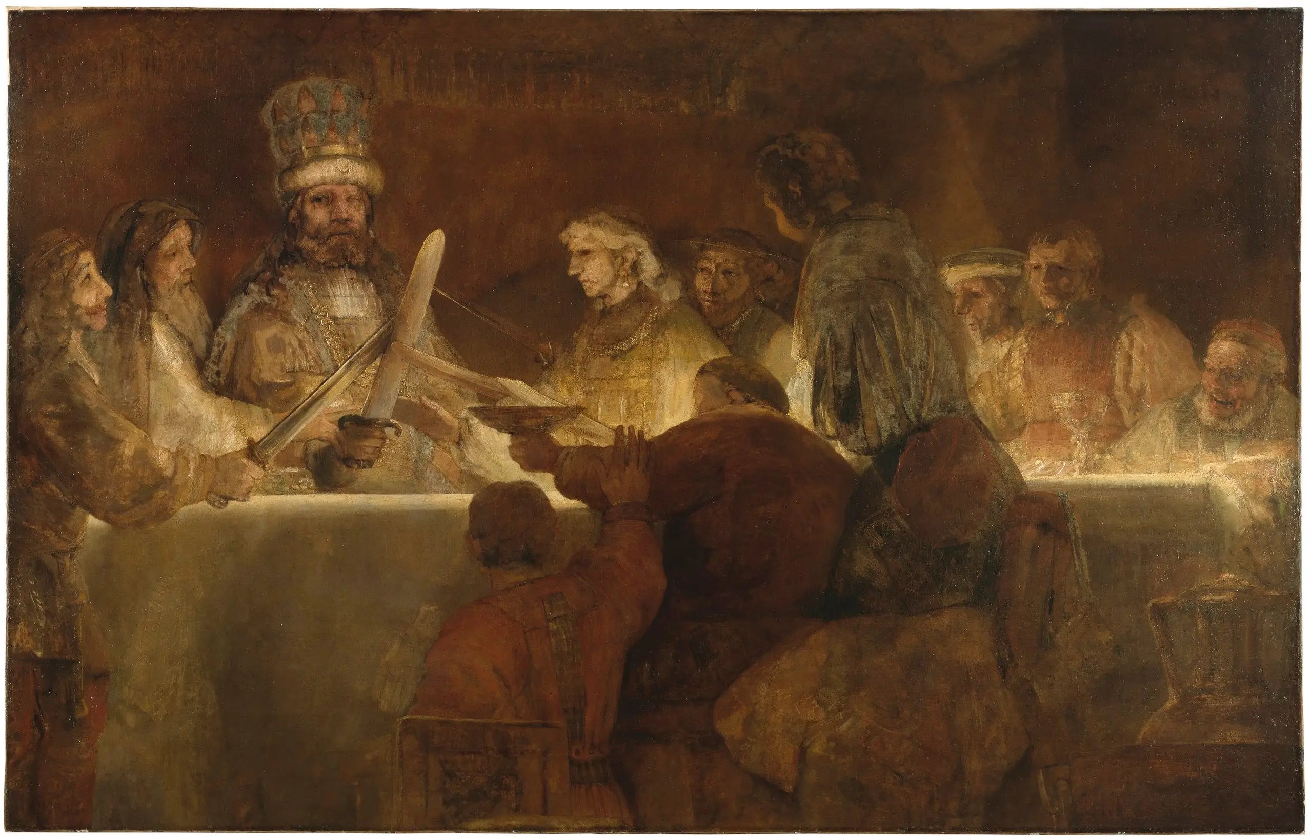 La conjuration de Claude Civilis - Rembrandt image 1 copie de tableau peinte à la main