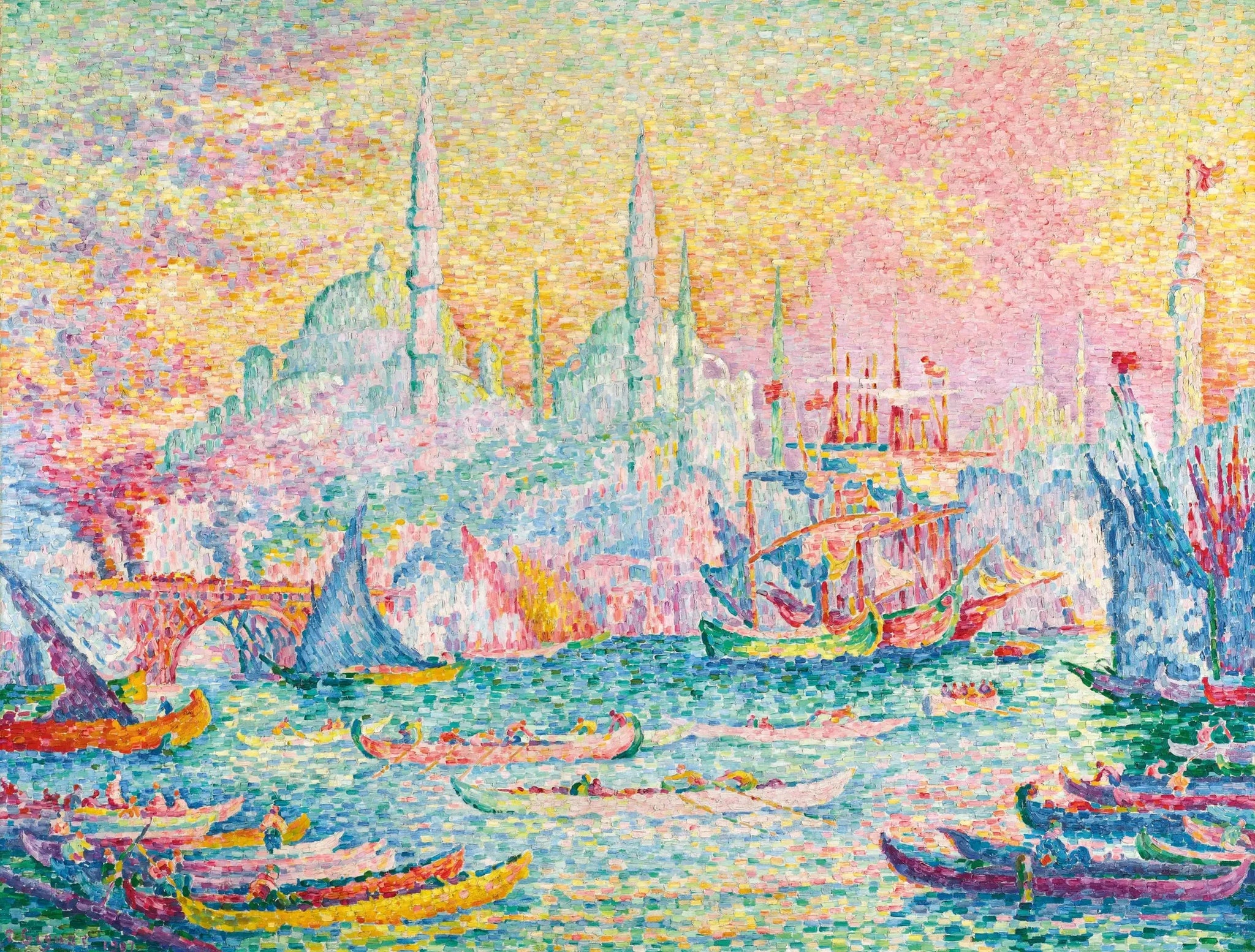 La Corne d'Or (Constantinople) - Paul Signac image 1 copie de tableau peinte à la main