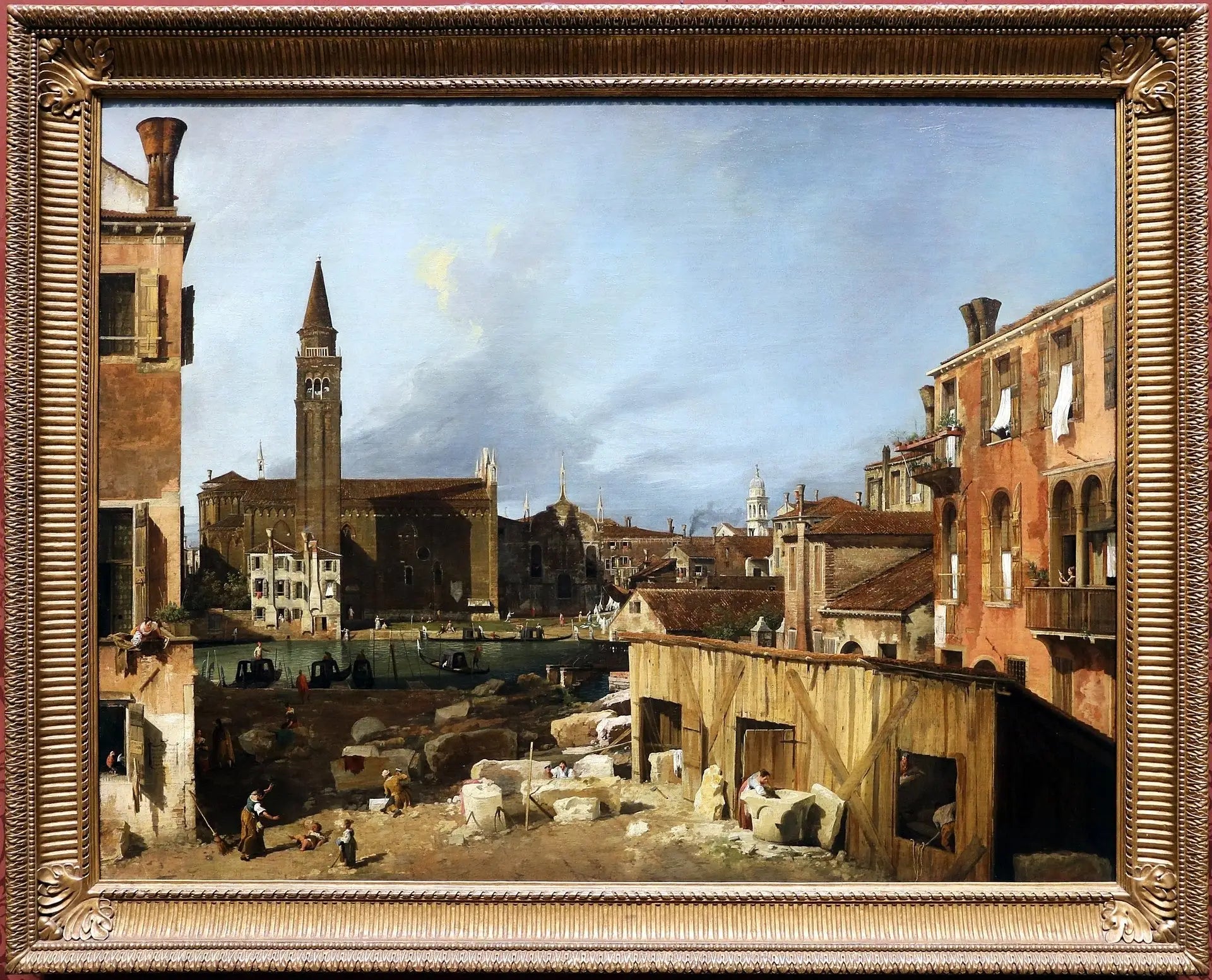 La Cour du tailleur de pierre - Canaletto - Alpha Reproduction