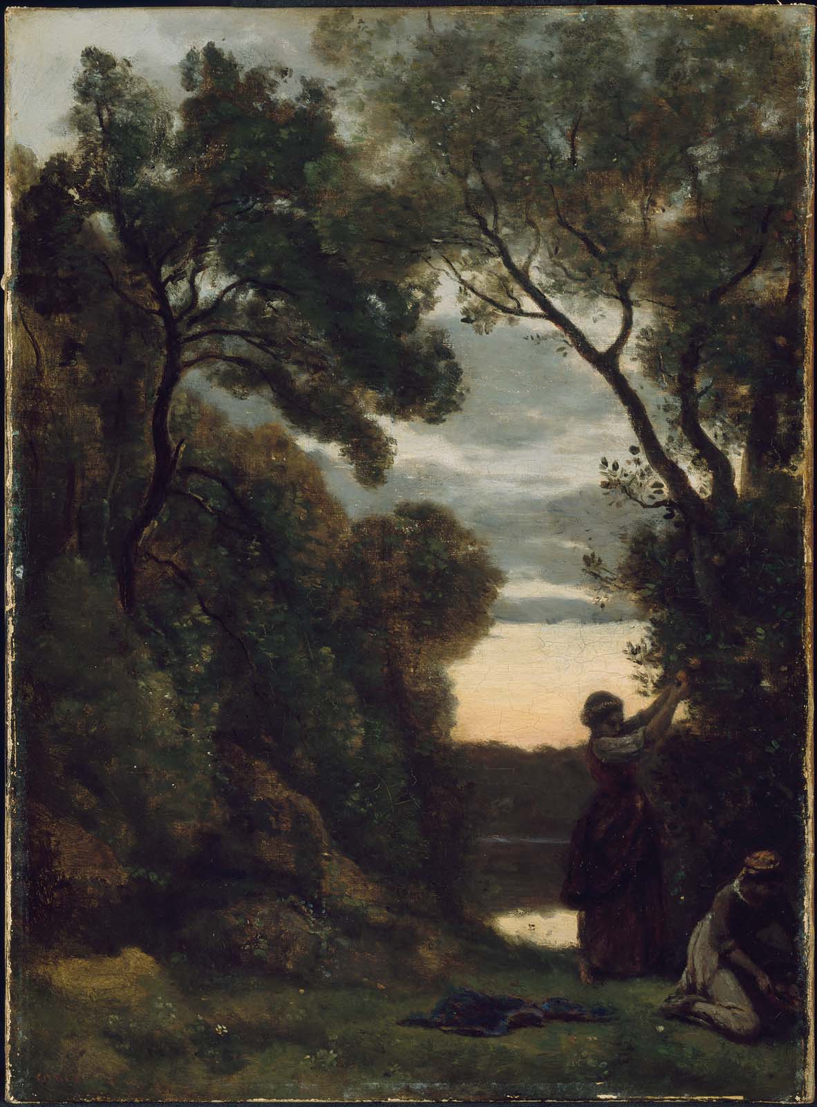 La cueillette du laurier - Jean-Baptiste Camille Corot - Alpha Reproduction