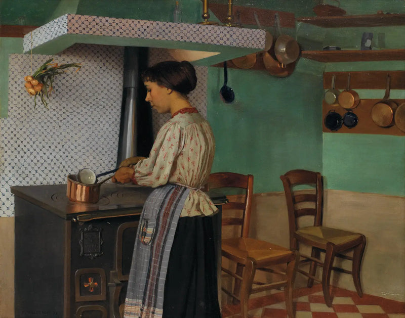 調理台付きコンロ - フェリックス・ヴァロトン

Source:
La Cuisinière au fourneau - Félix Vallotton