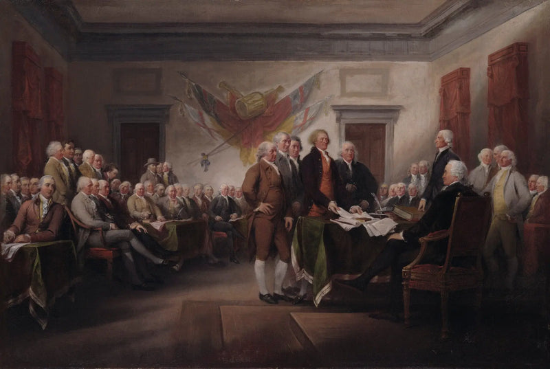 独立宣言、1776年7月4日 - ジョン・トランブル

Source:
La Déclaration d'indépendance, 4 juillet 1776 - John Trumbull