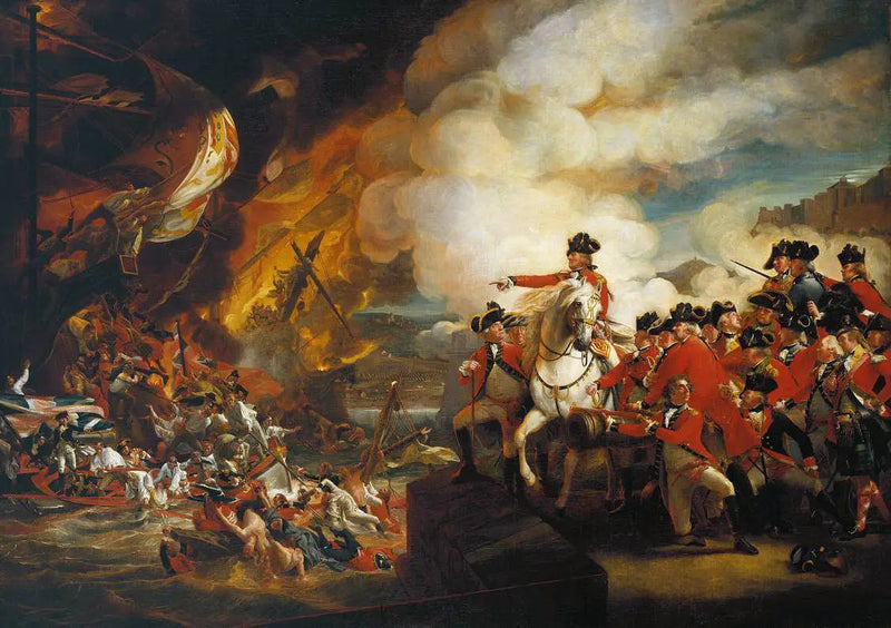 ジブラルタルにおける浮遊バッテリーの敗北、1782年9月 - ジョン・シングルトン・コープリー

Source:
La défaite des batteries flottantes à Gibraltar, septembre 1782 - John Singleton Copley