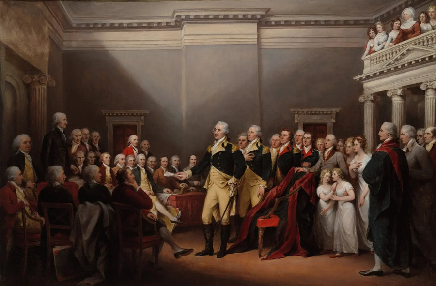 ジョージ・ワシントン将軍の辞任、1783年12月23日 - ジョン・トランブル

Source:
La démission du général Washington, le 23 décembre 1783 - John Trumbull
