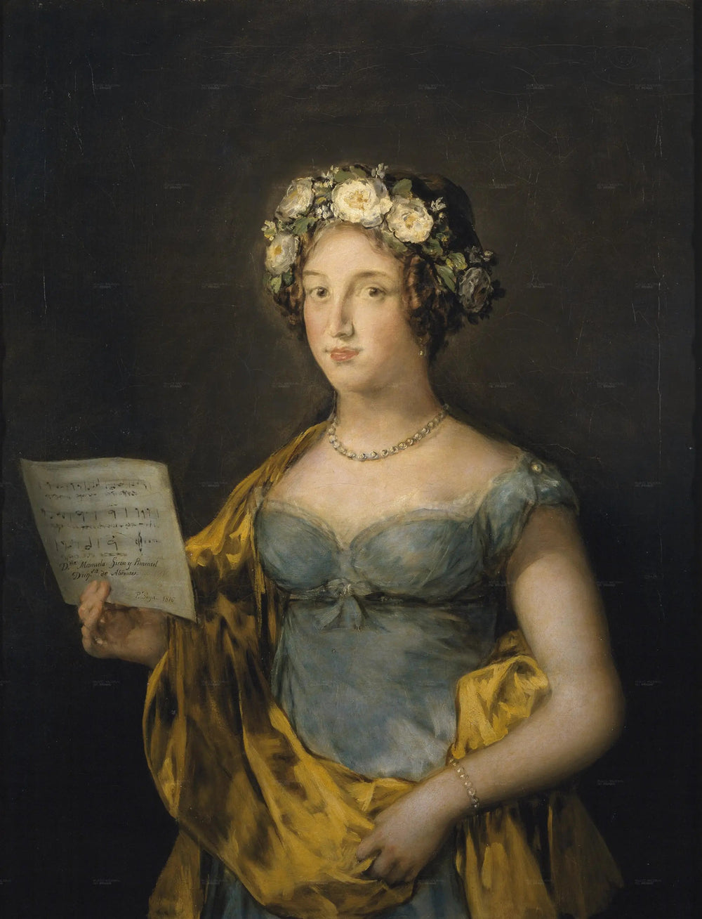La Duchesse d'Abrantes - Francisco de Goya image 1 copie de tableau peinte à la main