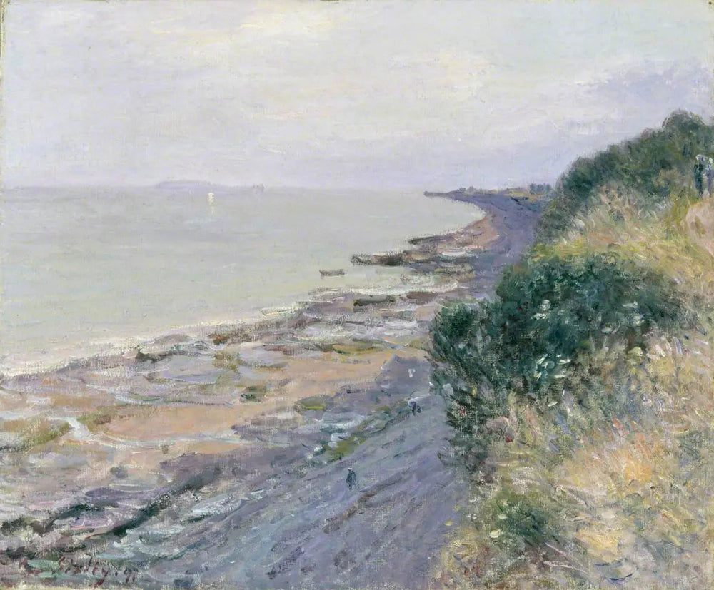 La falaise de Penarth, soir, marée basse - Alfred Sisley image 1 tableau peint à l’huile sur toile
