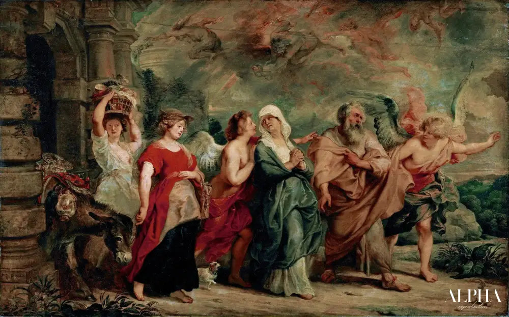 La famille de Lot quitte Sodome - Peter Paul Rubens - Reproductions de tableaux et peintures haut de gamme