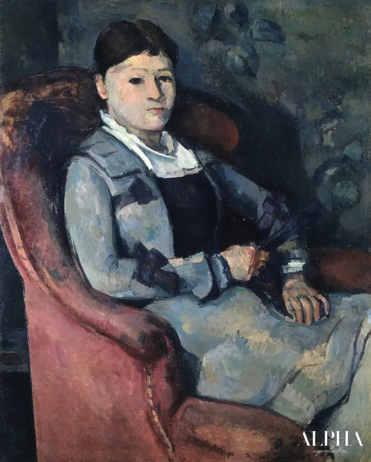 La femme de l'artiste dans le fauteuil - Paul Cézanne - Reproductions de tableaux et peintures haut de gamme