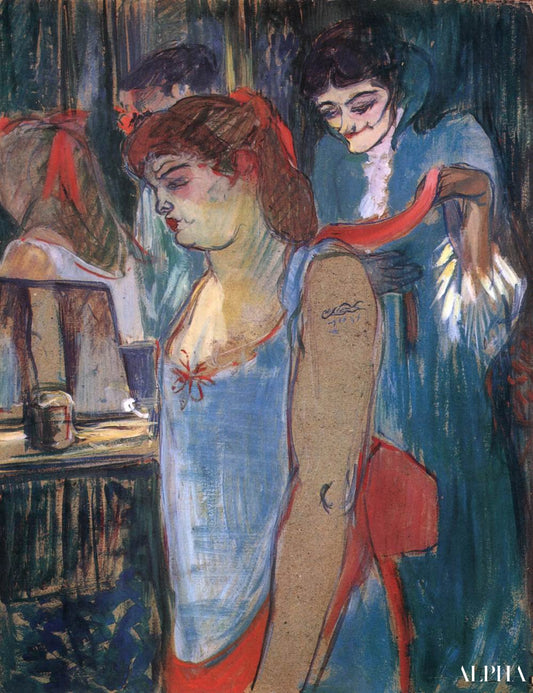 刺青の女性またはトイレ - Toulouse Lautrec - 高級絵画および絵画の複製