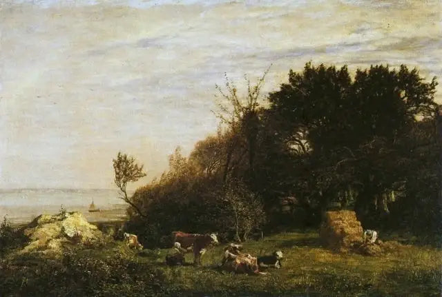 La Ferme de Saint-Siméon, environs de Honfleur - Eugène Boudin image 1 reproduction réalisée par Alpha Reproduction