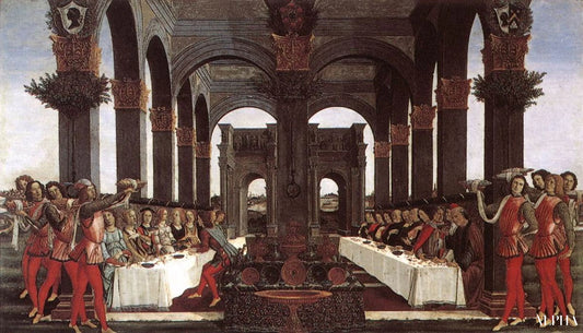 La festa di matrimonio - Sandro Botticelli - Reproductions de tableaux et peintures haut de gamme