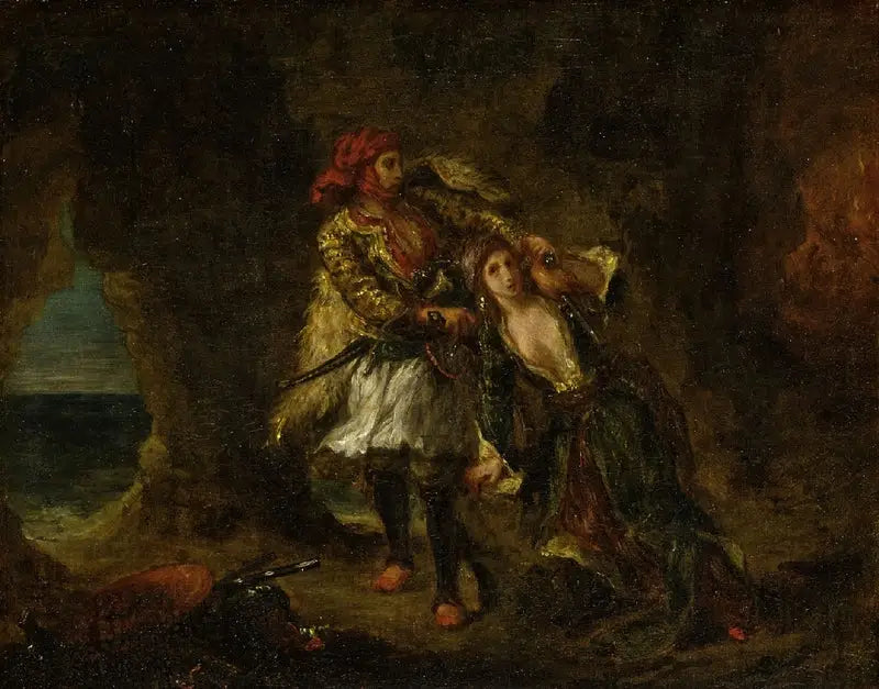 La Fiancée d'Abydos - Eugène Delacroix image 1 copie de tableau peinte à la main