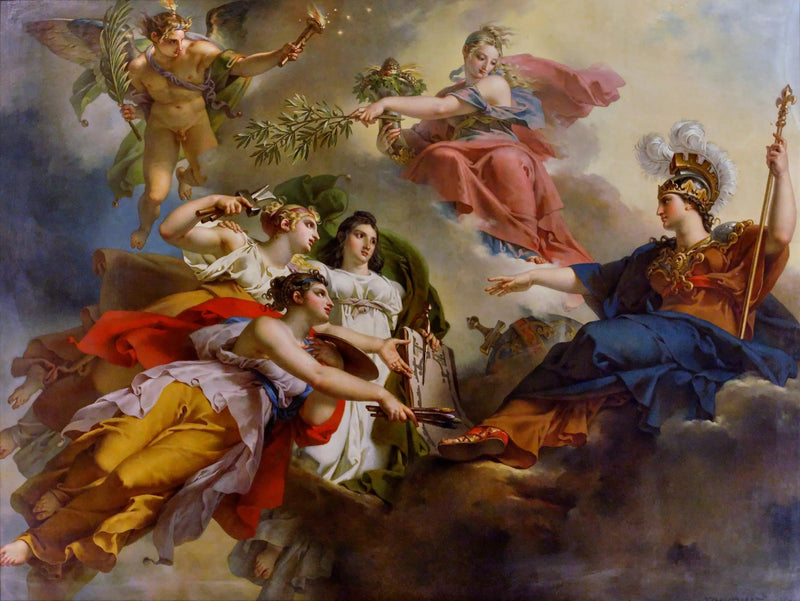 フランス、ミネルヴァの姿で芸術を守る - シャルル・メニエール

Source:
La France, sous les traits de Minerve, protégeant les Arts - Charles Meynier
