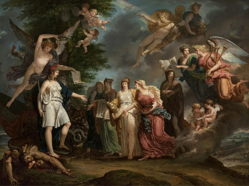戦争の中で科学と芸術を奨励する勝利のフランス - シャルル・メニエ

Source:
La France triomphante encourageant les Sciences et les Arts au milieu de la guerre - Charles Meynier