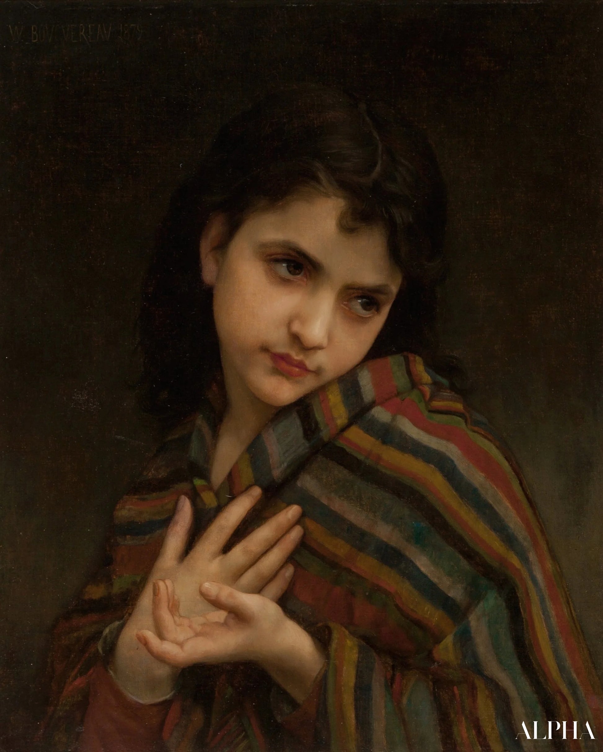 La frileuse - William Bouguereau Reproductions de tableaux à la peinture à l’huile