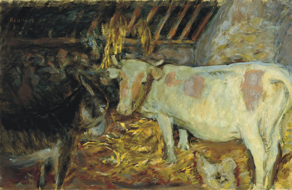 La grange (vache dans l'étable) - Pierre Bonnard image 1 tableau peint à l’huile sur toile