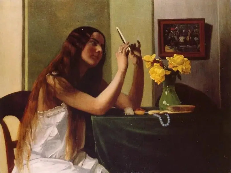 鏡の前の若い女性 - フェリックス・ヴァロトン

Source:
La jeune fille au miroir - Félix Vallotton