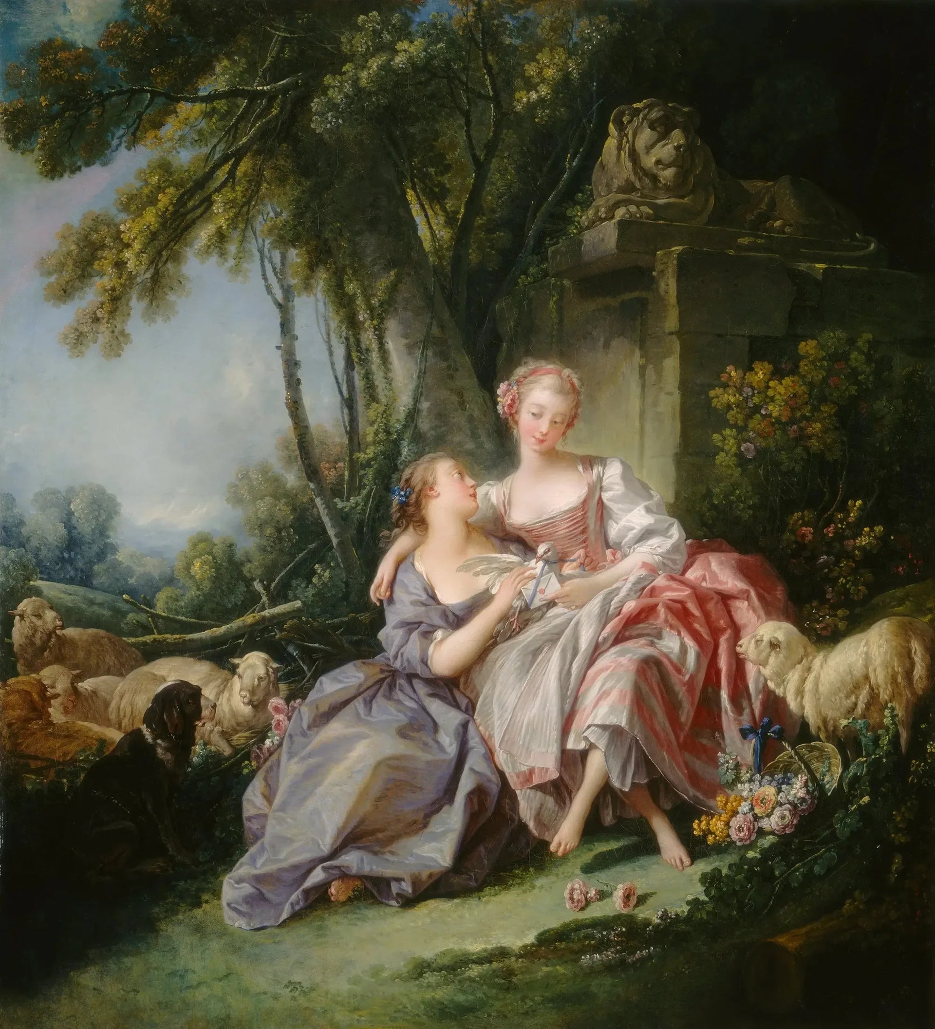 La lettre d'amour - François Boucher image 1 reproduction d’œuvre d’art à l’huile