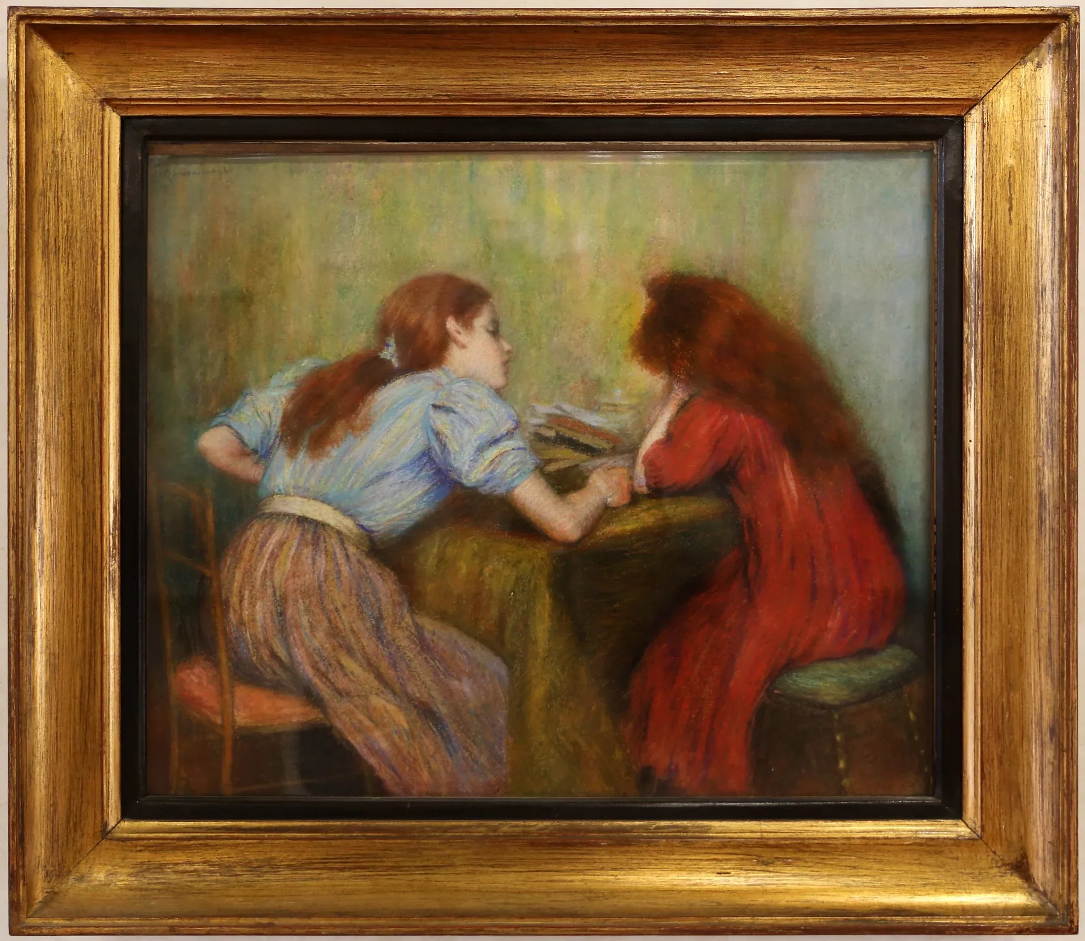 la lezione - Federico Zandomeneghi image 1 reproduction artisanale de tableau