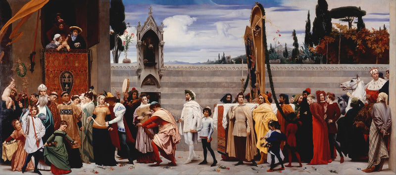 フローレンスで行列の中で運ばれるチマブエのマドンナ - フレデリック・レイトン

Source:
La Madone de Cimabue portée en procession à Florence - Frederic Leighton