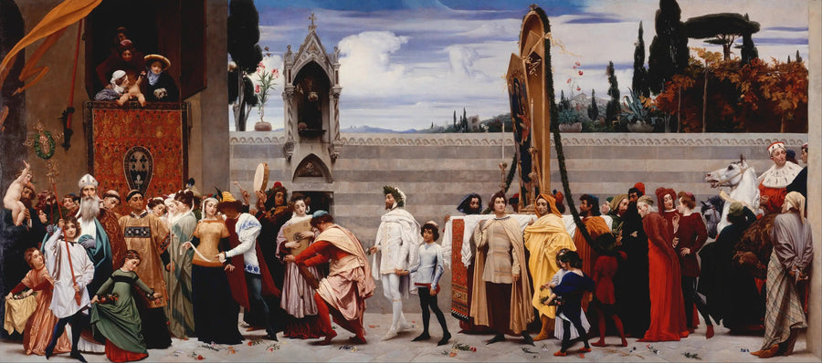フローレンスで行列の中で運ばれるチマブエのマドンナ - フレデリック・レイトン

Source:
La Madone de Cimabue portée en procession à Florence - Frederic Leighton