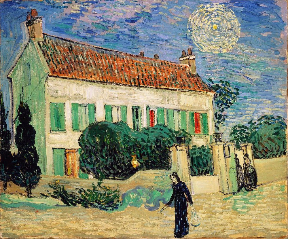La Maison blanche, la nuit - Vincent van Gogh image 1 reproduction artisanale de tableau