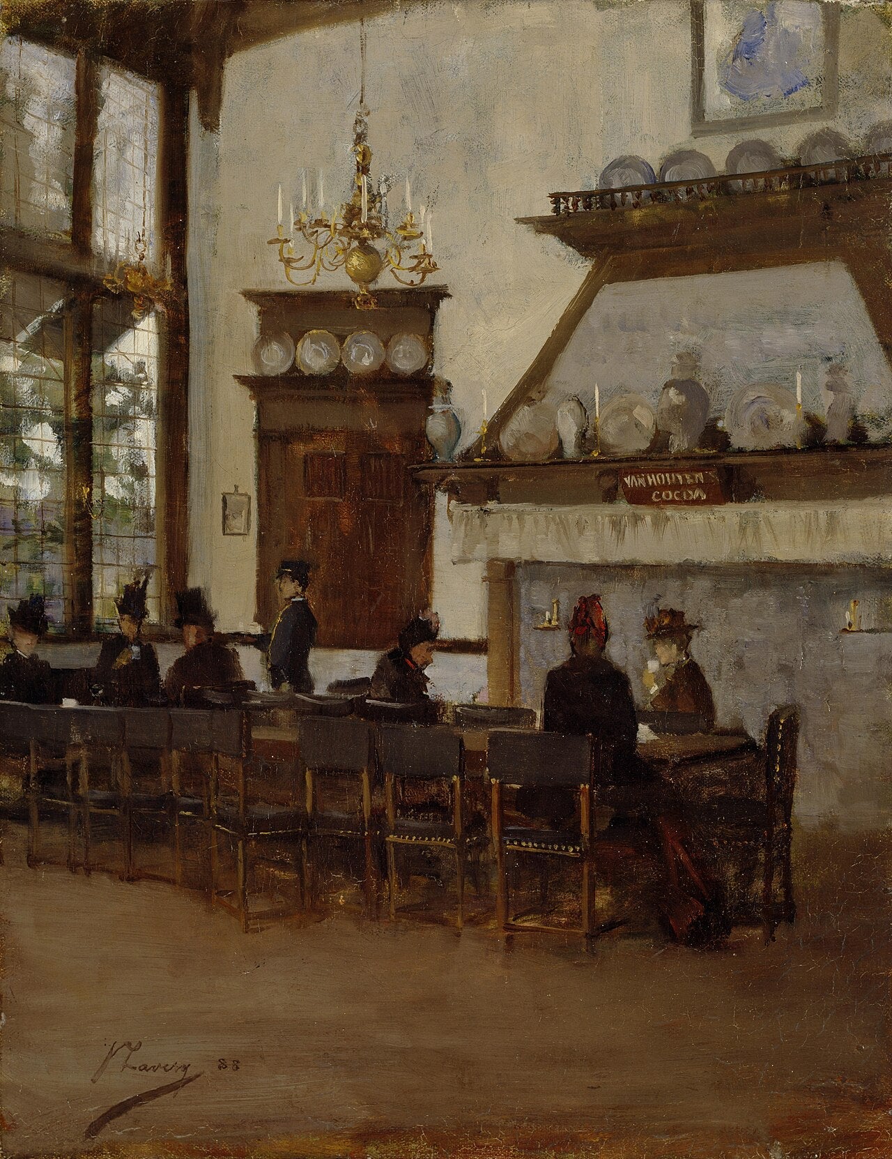 La Maison du cacao néerlandaise à l'Exposition internationale de Glasgow de 1888 - John Lavery image 1 copie de tableau peinte à la main