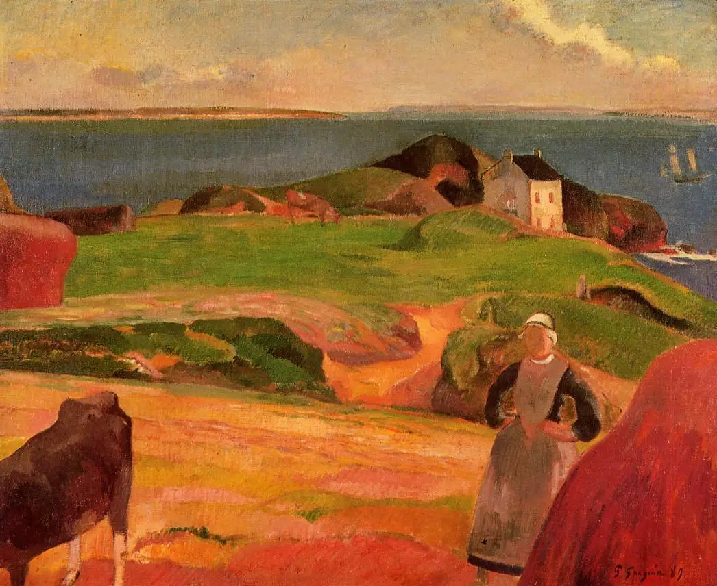 Reproduction du tableau « La Maison isolée - Paul Gauguin » par Alpha Reproduction en peinture à l’huile