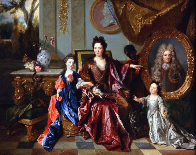 La marquise de Noailles et ses enfants - Nicolas de Largillière image 1 copie de tableau peinte à la main