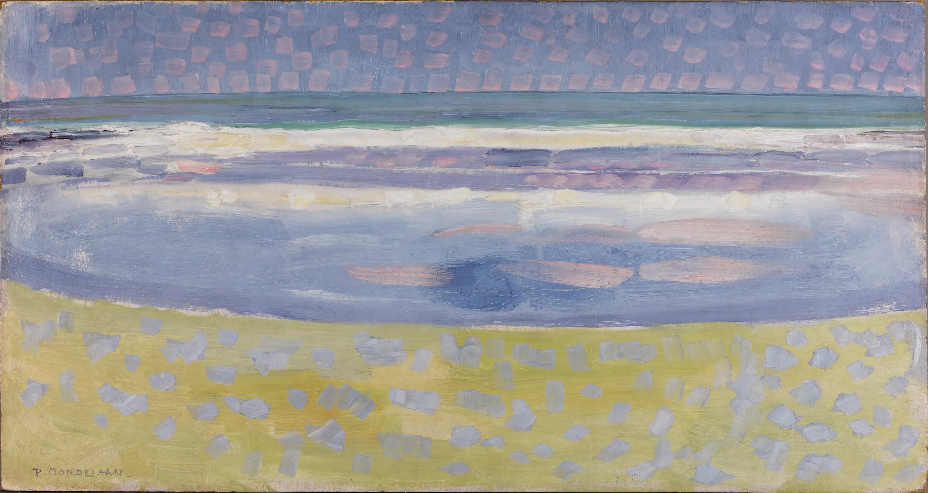 La mer après le coucher du soleil - Piet Mondrian image 1 tableau peint à l’huile sur toile