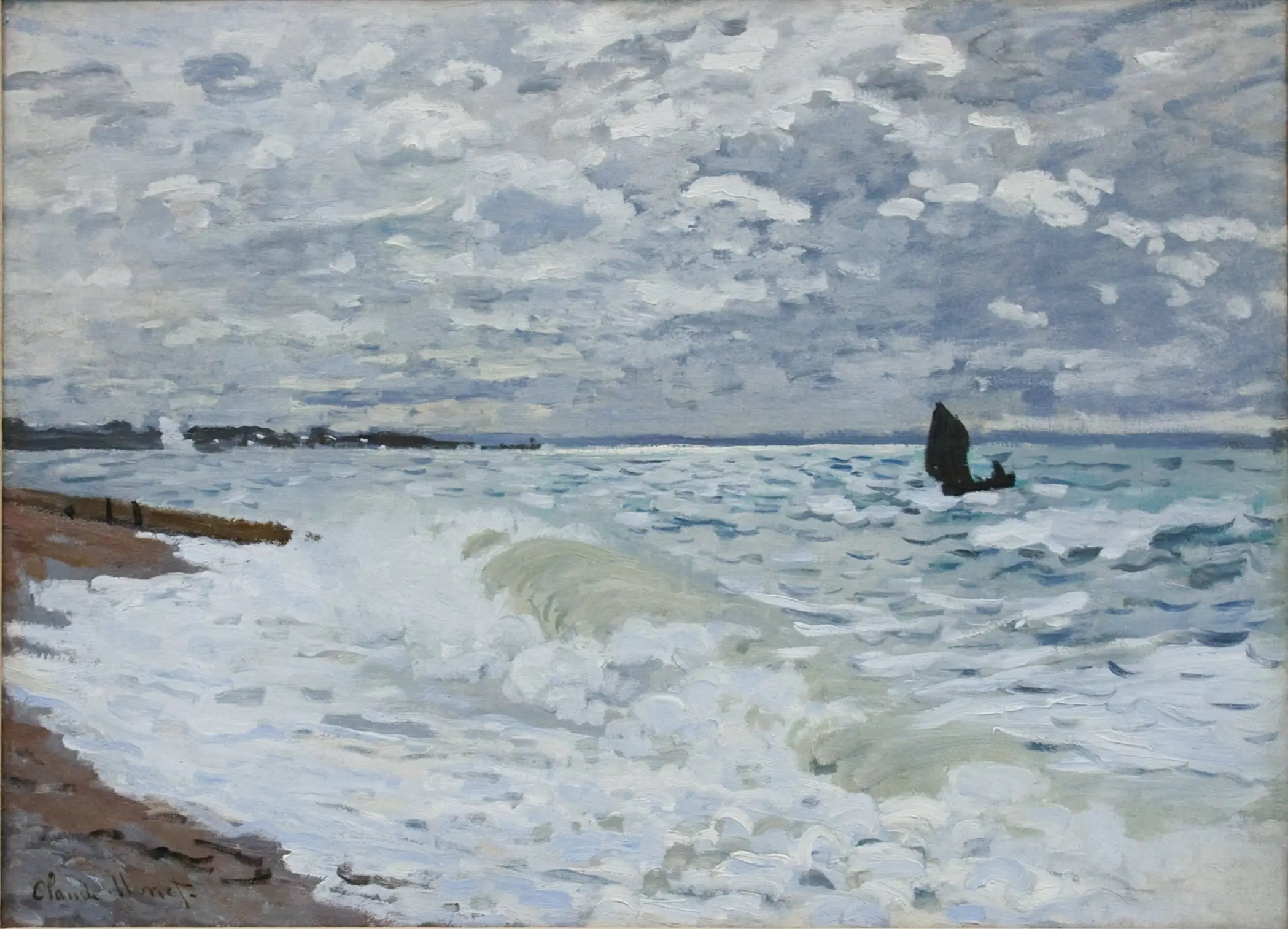 Reproduction du tableau « La mer du Havre - Claude Monet » par Alpha Reproduction en peinture à l’huile