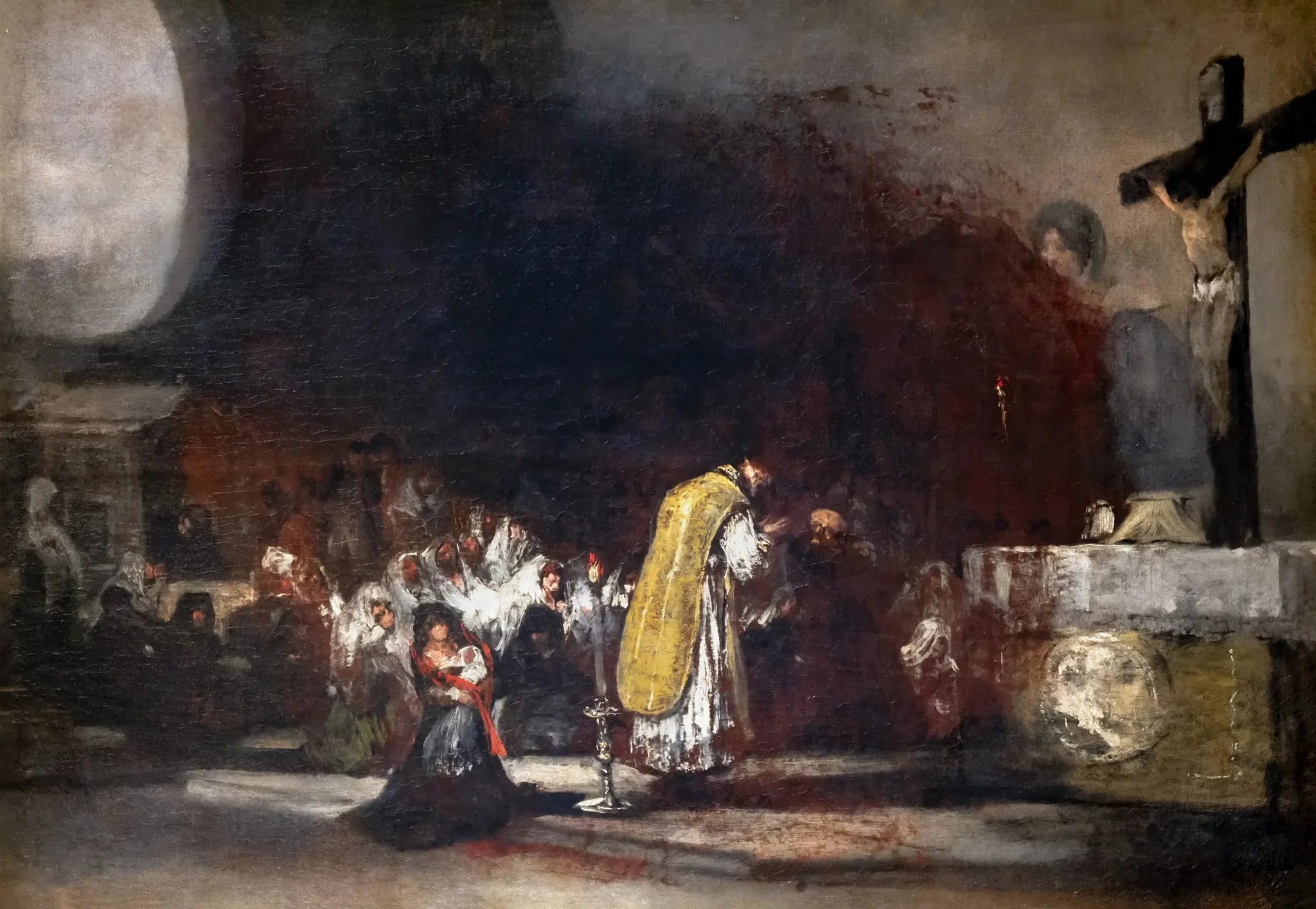 La Messe des relevailles - Francisco de Goya image 1 reproduction de peinture à l’huile