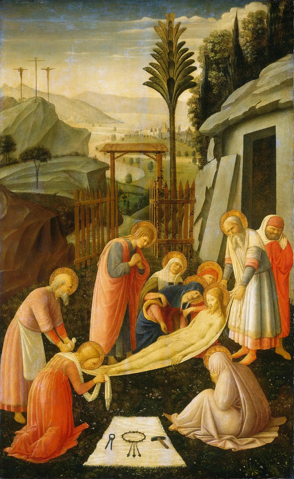 La mise au tombeau du Christ - Fra Angelico image 1 copie peinte à la main à l’huile