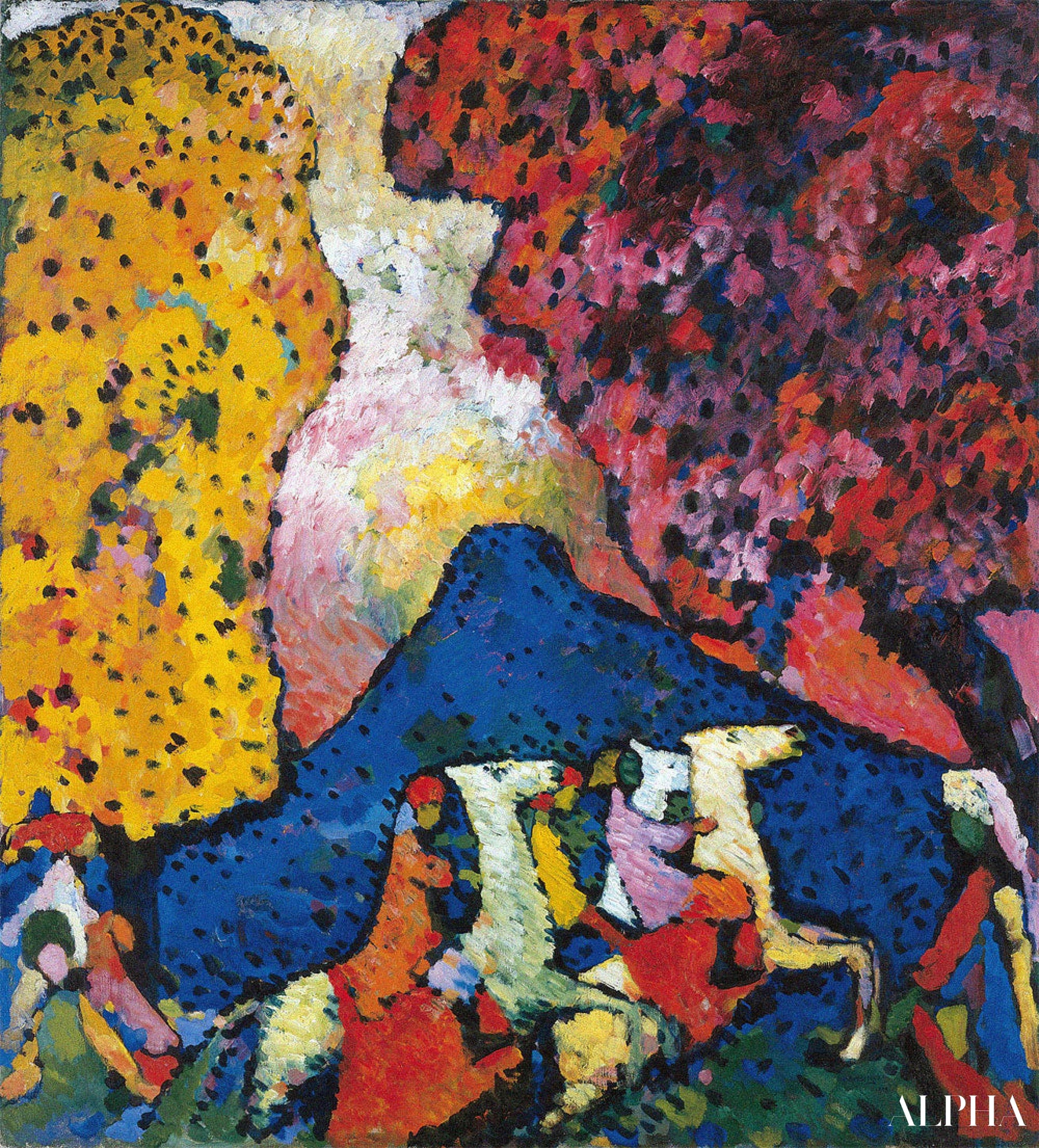 青い山 - ワシリー・カンディンスキー - 高級絵画および絵画の複製
