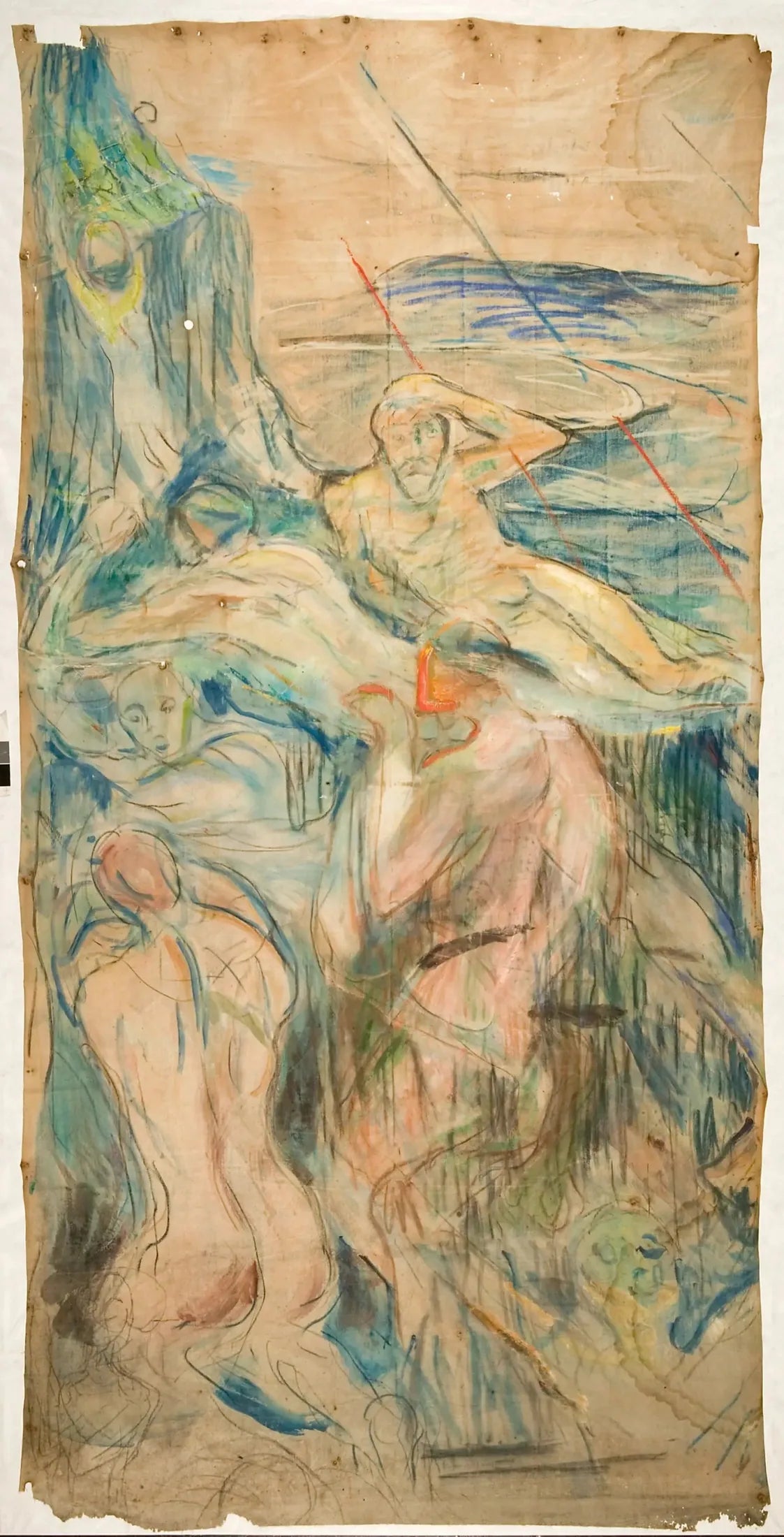 La Montagne humaine : partie droite - Edvard Munch image 1 tableau peint à l’huile sur toile