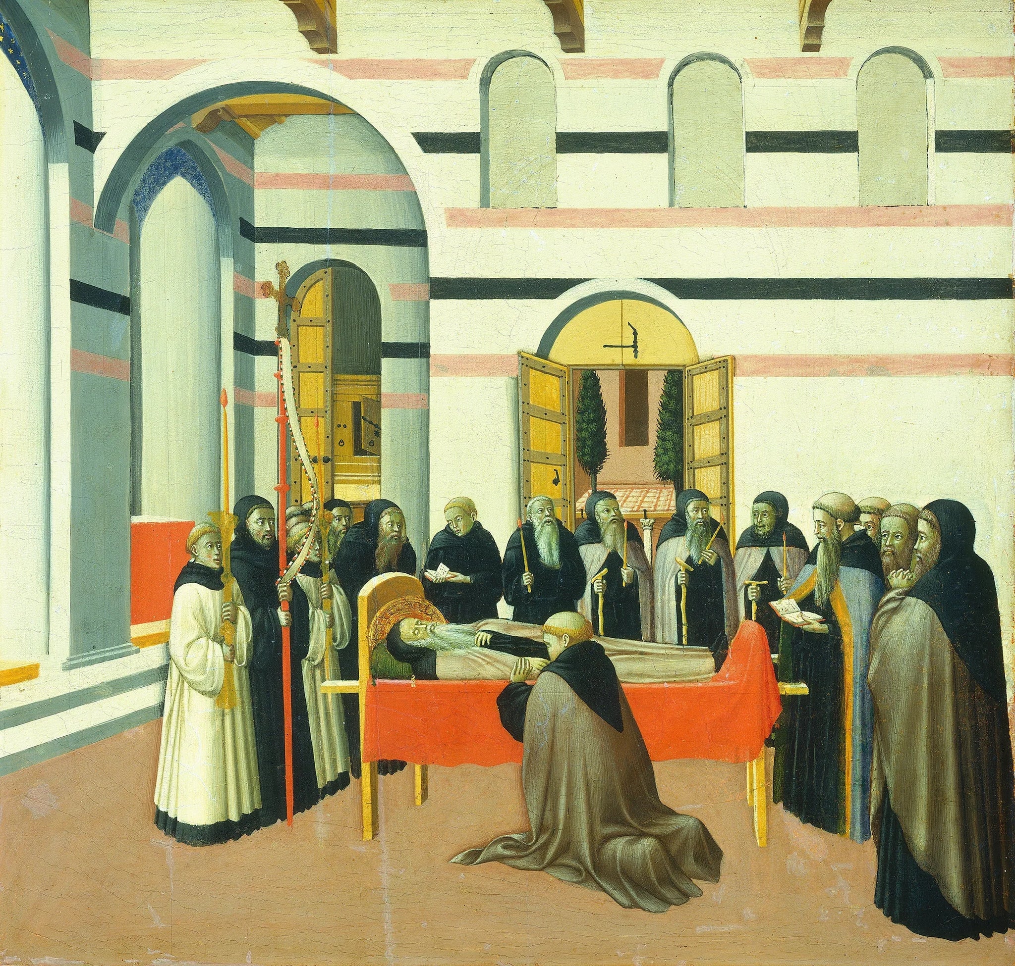 La mort de saint Antoine - Master of the Osservanza image 1 reproduction artisanale de tableau